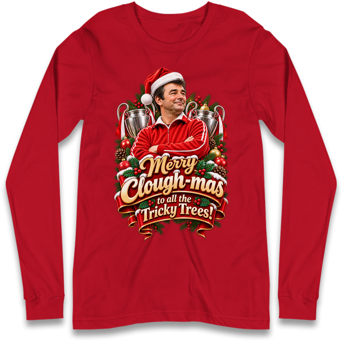 Nottm Forest Football Christmas Long Sleeve T-Shirt