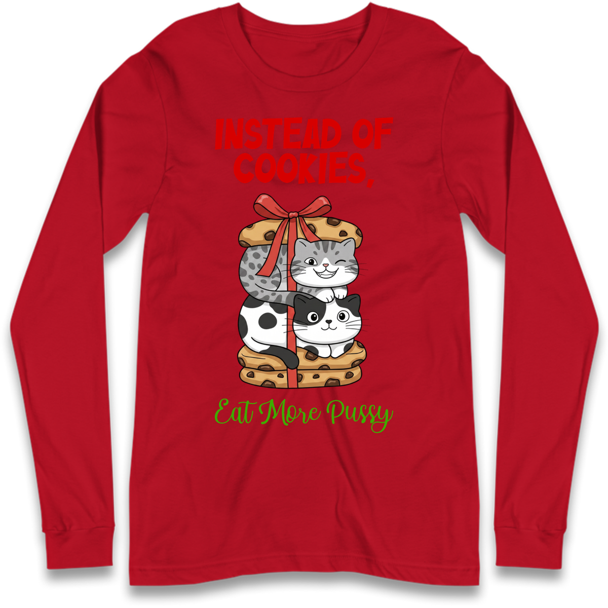 Cheeky Cat Slogan Long Sleeve T-Shirt