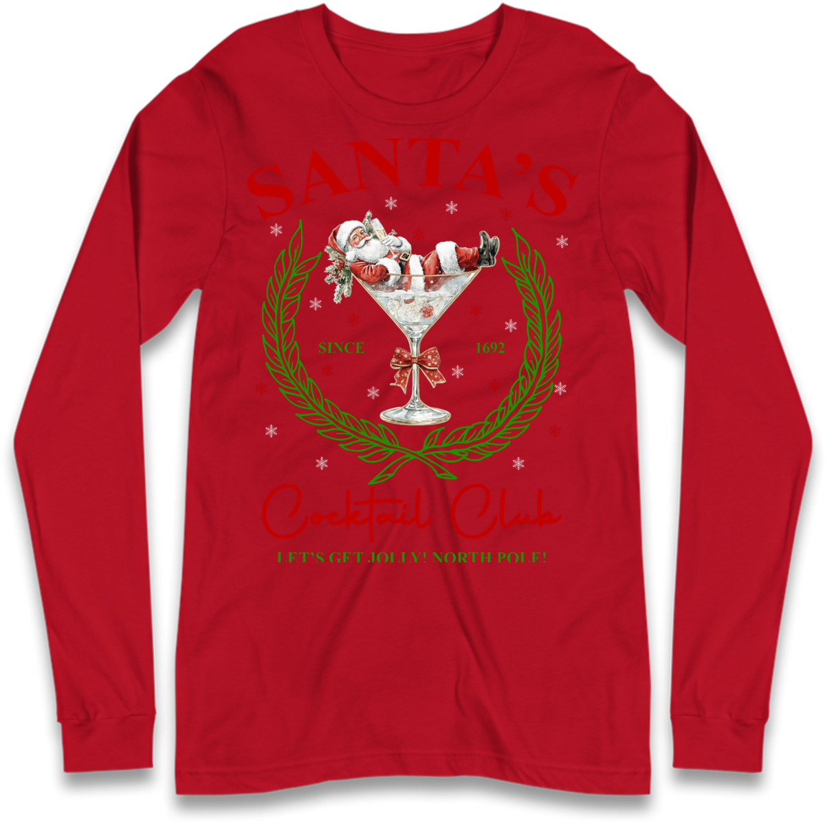 Cocktail Lover Christmas Long Sleeve T-Shirt