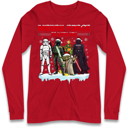 Merry Force Be With You Christmas Long Sleeve T-Shirt