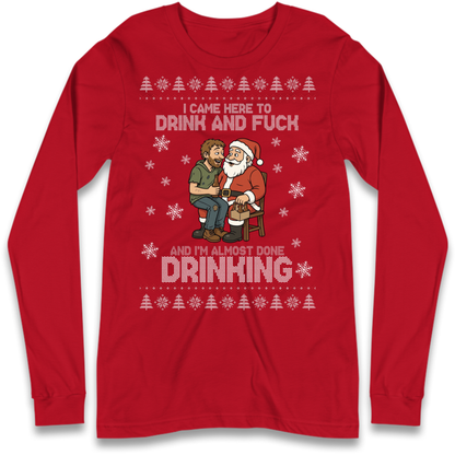 Rude Santa Graphic Long Sleeve T-Shirt