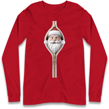 Santa Face Novelty Long Sleeve T-Shirt