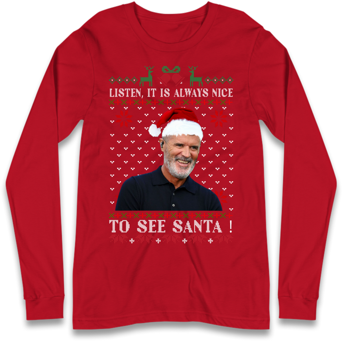 Roy Keane Christmas Long Sleeve T-Shirt