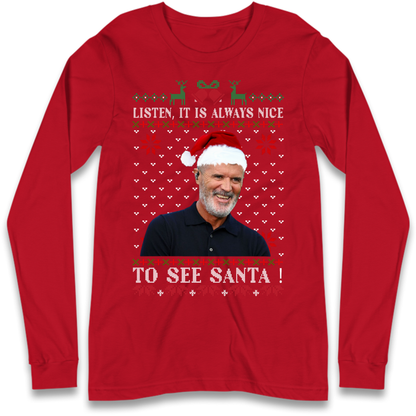 Roy Keane Christmas Long Sleeve T-Shirt