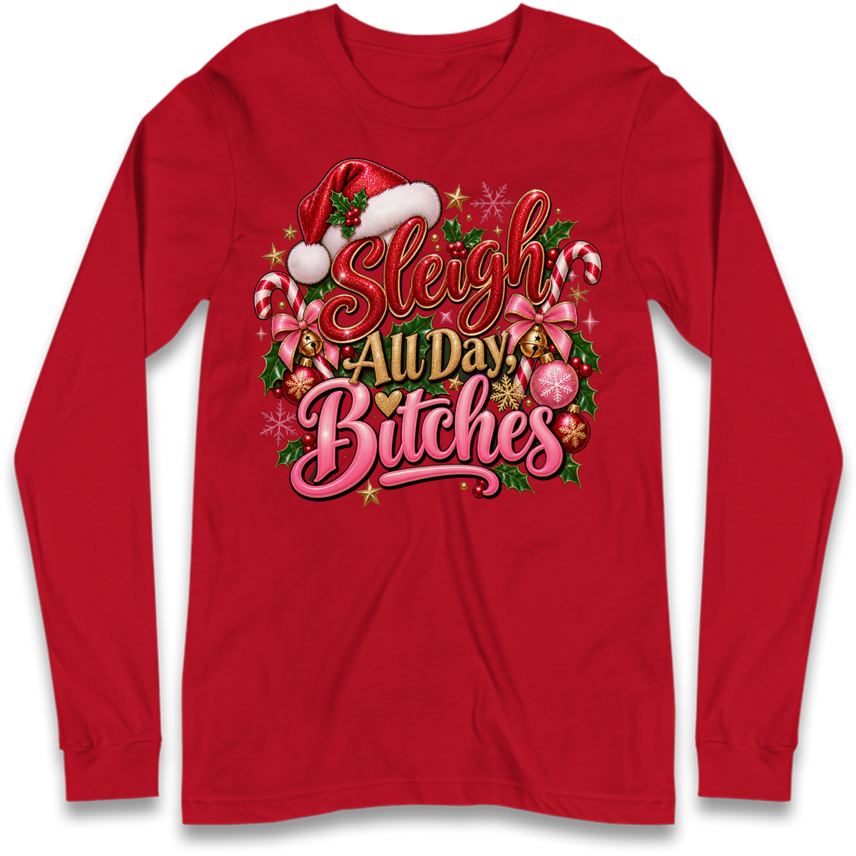 Womens Christmas Long Sleeve T-Shirt