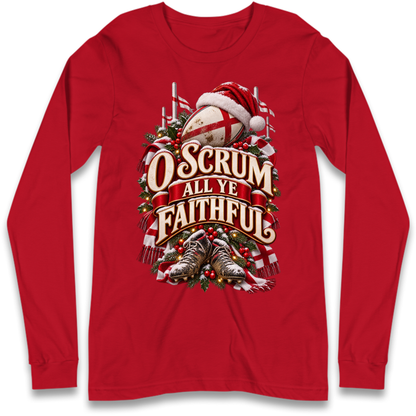 England Rugby Christmas Long Sleeve T-Shirt