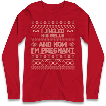 Pregnant At Christmas Long Sleeve T-Shirt
