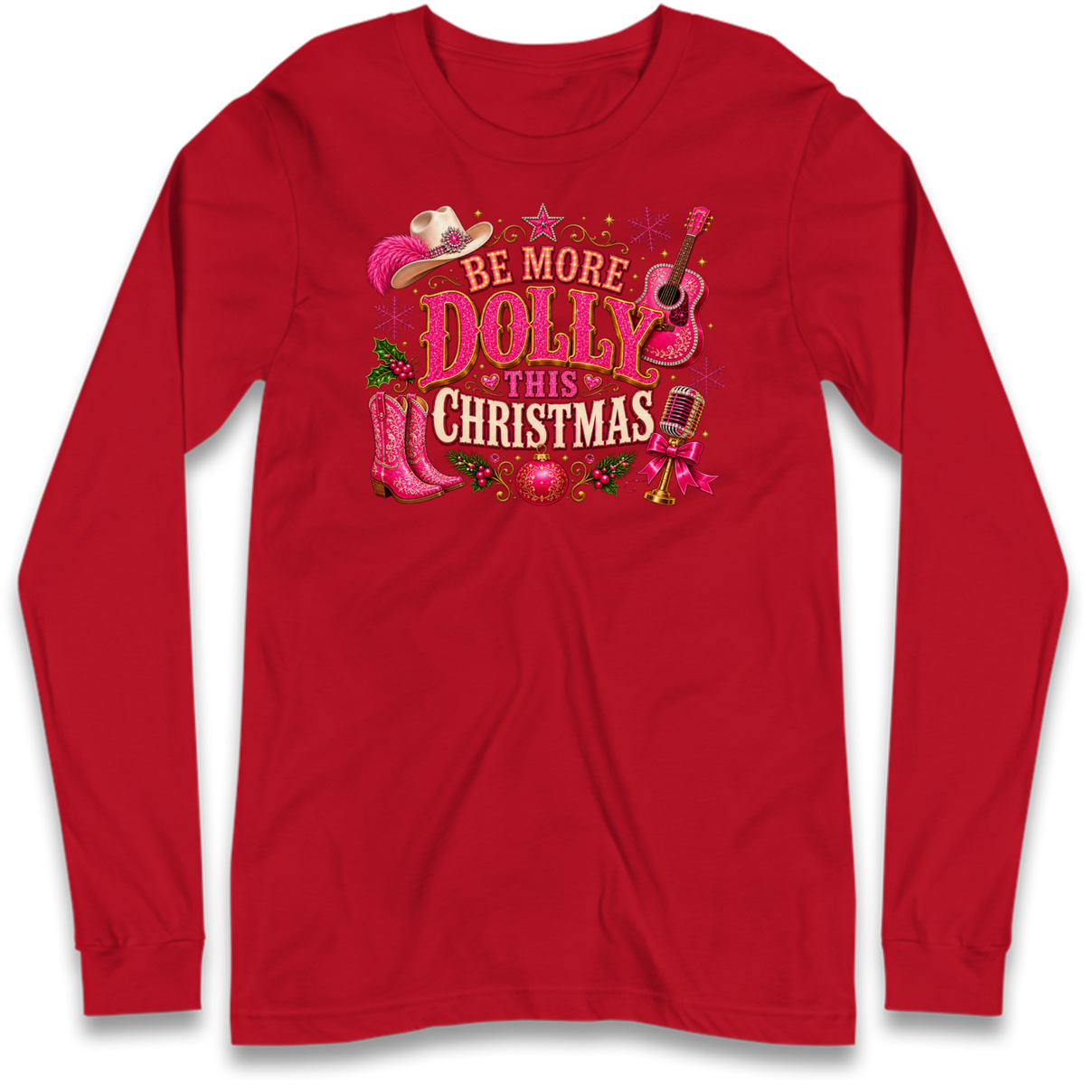 Dolly Parton Christmas Long Sleeve T-Shirt