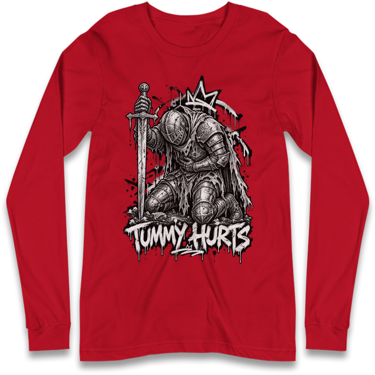 Tummy Hurts Knight Long Sleeve T-Shirt