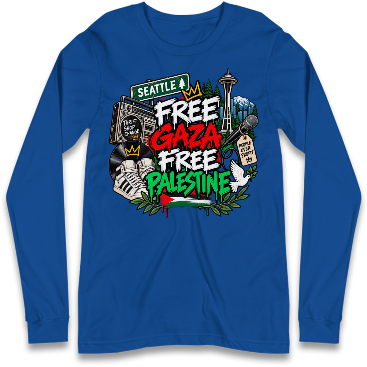 Macklemore Ed Sheeran Tour Palestine Long Sleeve T-Shirt
