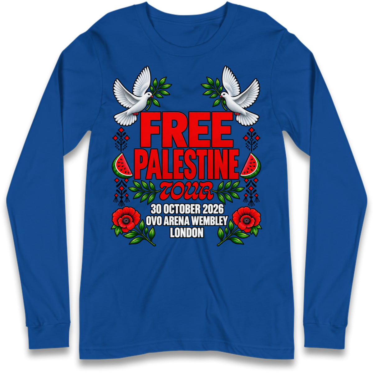 Macklemore and Friends Free Palestine Tour Long Sleeve T-Shirt