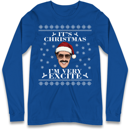 I Very Excite Christmas Long Sleeve T-Shirt