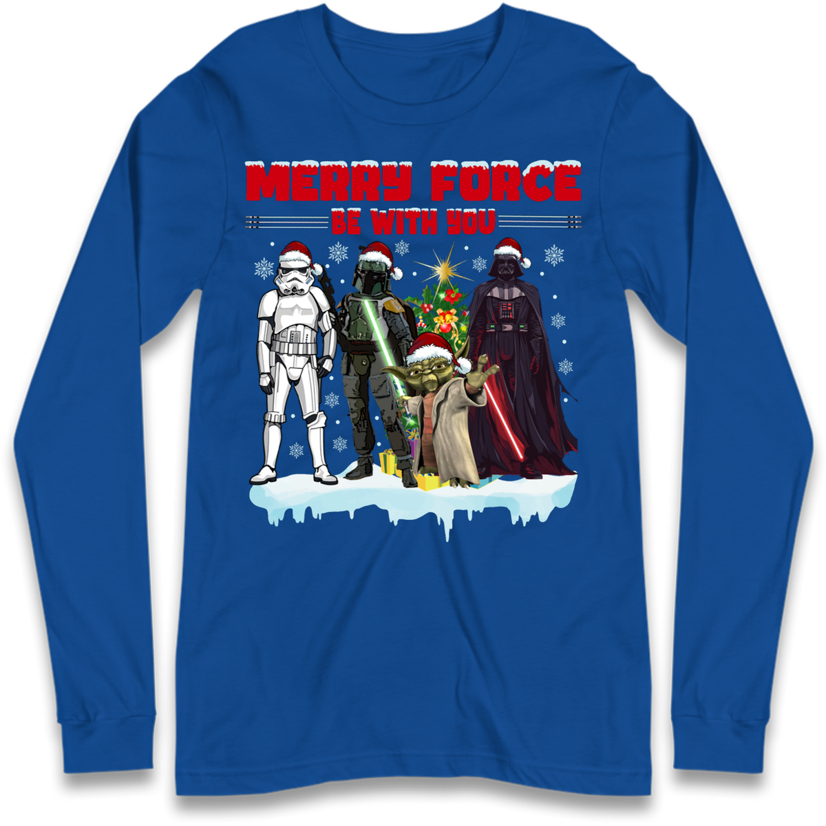 Merry Force Be With You Christmas Long Sleeve T-Shirt