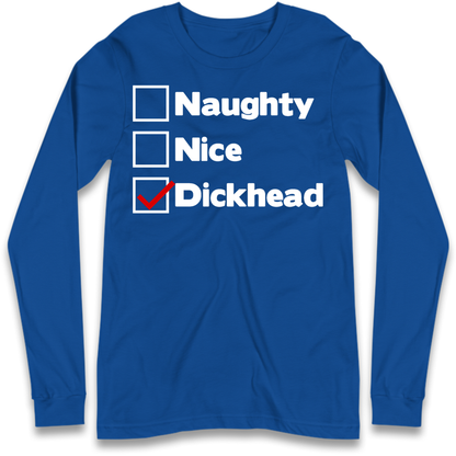 Naughty List Slogan Long Sleeve T-Shirt