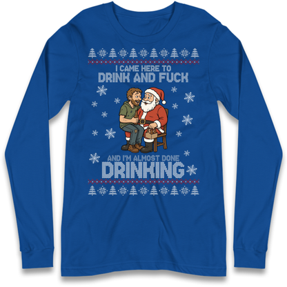 Rude Santa Graphic Long Sleeve T-Shirt