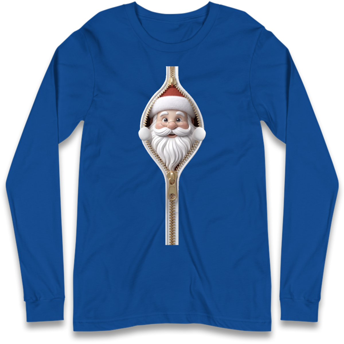 Santa Face Novelty Long Sleeve T-Shirt