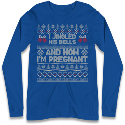 Pregnant At Christmas Long Sleeve T-Shirt