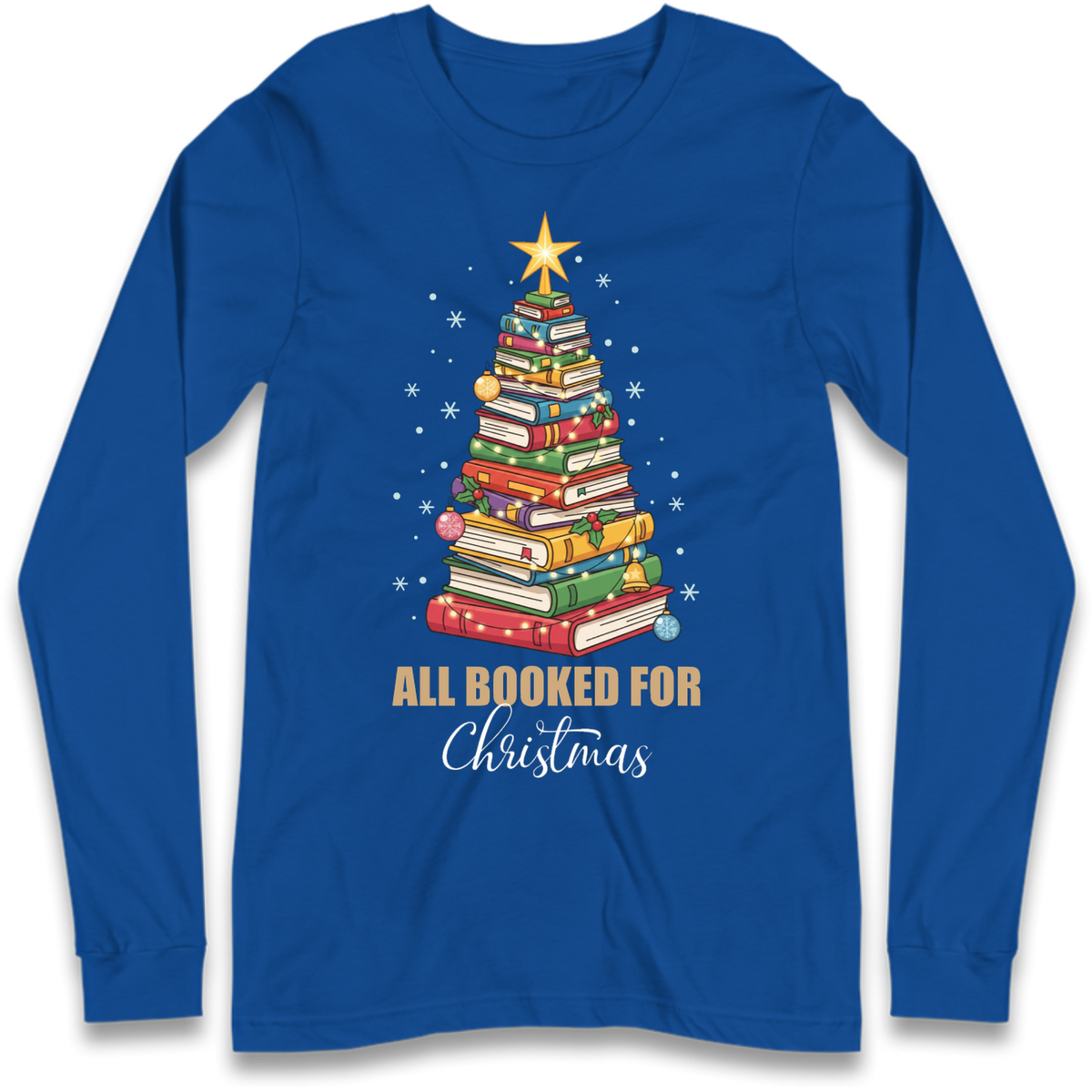 Book Tree Christmas Long Sleeve T-Shirt