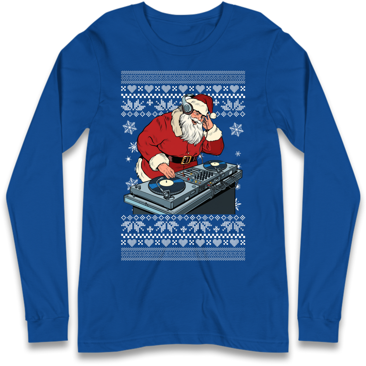 DJ Santa Christmas Long Sleeve T-Shirt