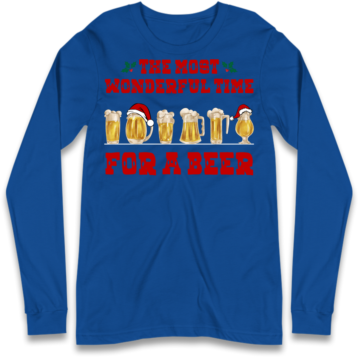 Festive Pint Graphic Long Sleeve T-Shirt