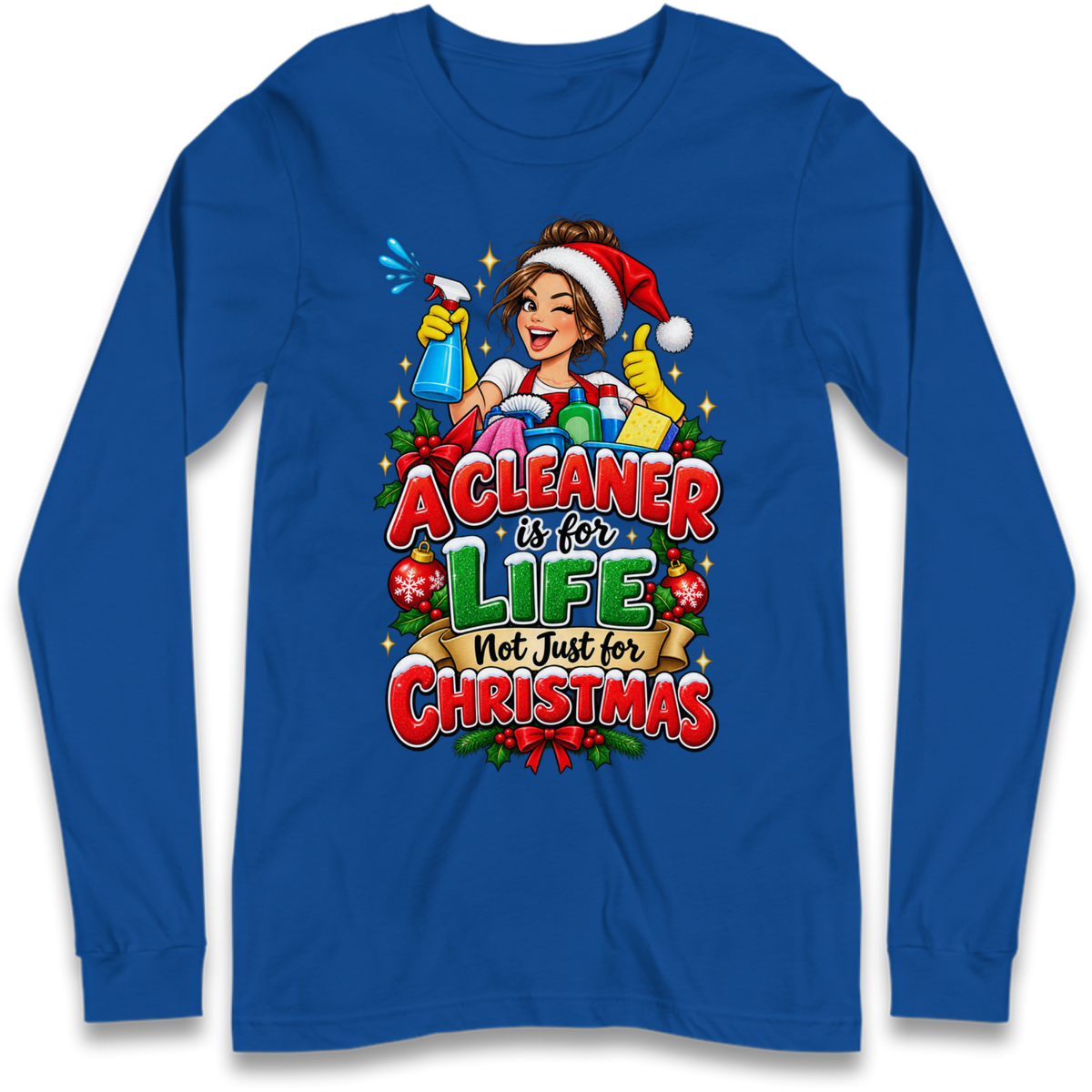 Cleaner Christmas Long Sleeve T-Shirt
