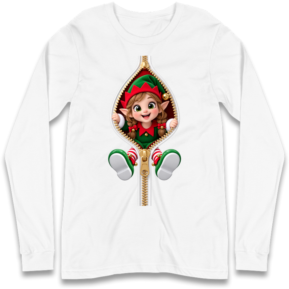 Elf Christmas Jumper Long Sleeve T-Shirt