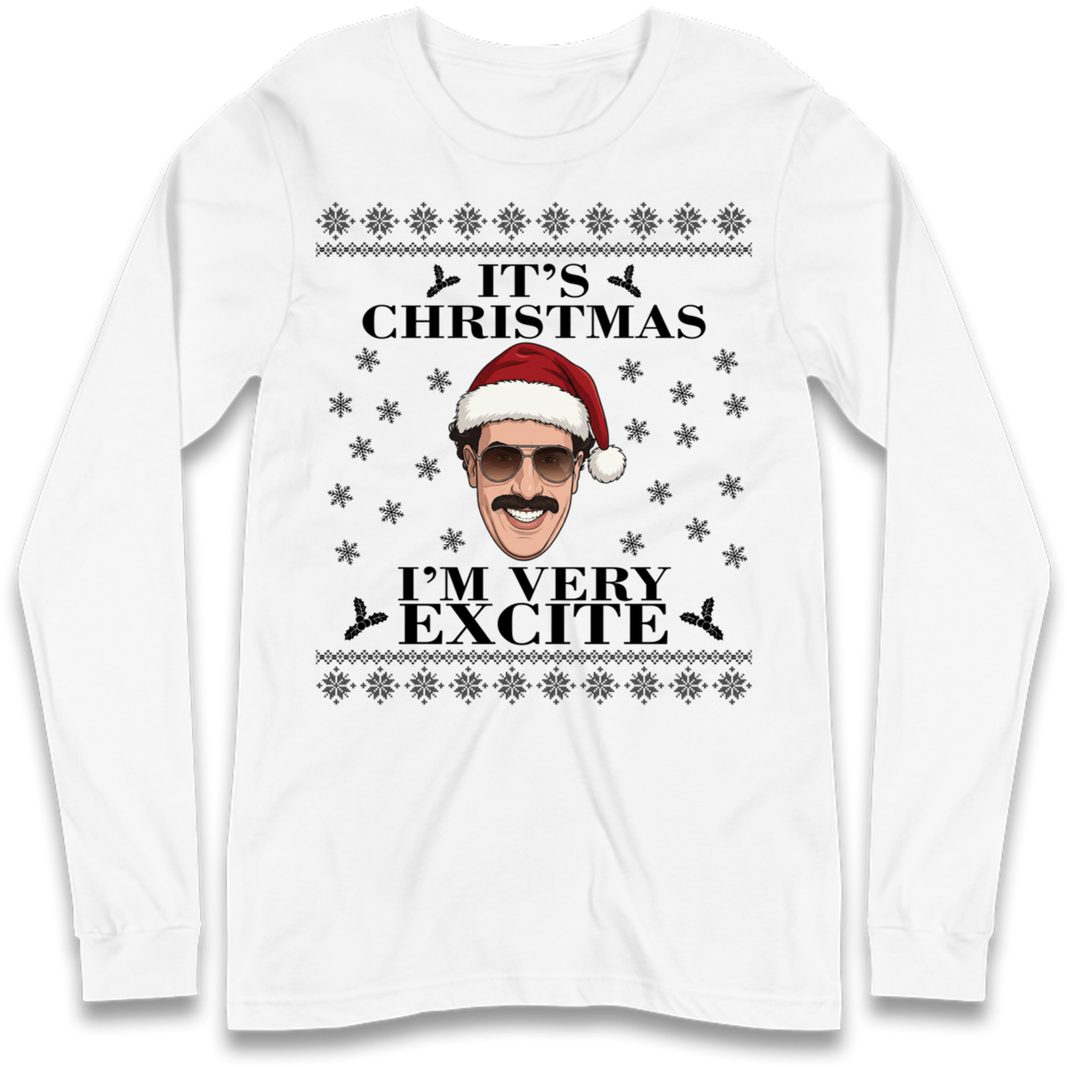 I Very Excite Christmas Long Sleeve T-Shirt
