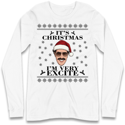 I Very Excite Christmas Long Sleeve T-Shirt