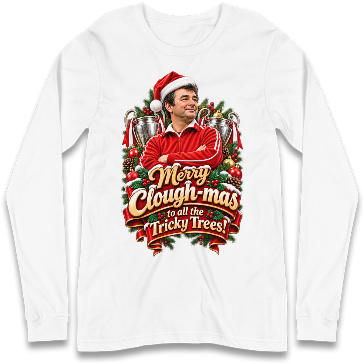 Nottm Forest Football Christmas Long Sleeve T-Shirt
