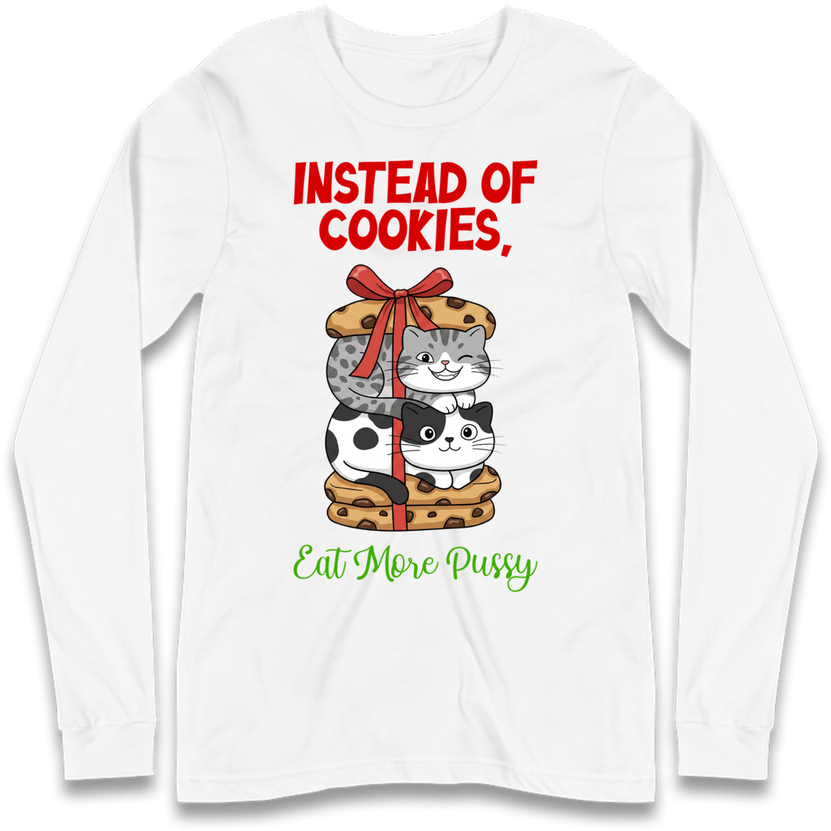 Cheeky Cat Slogan Long Sleeve T-Shirt