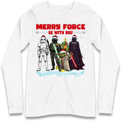 Merry Force Be With You Christmas Long Sleeve T-Shirt