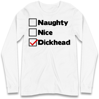 Naughty List Slogan Long Sleeve T-Shirt