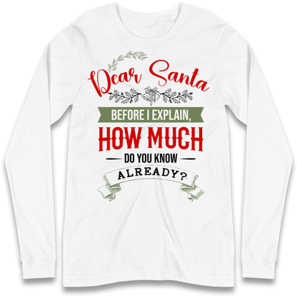 naughty christmas outfit Long Sleeve T-Shirt