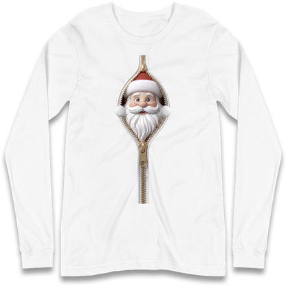 Santa Face Novelty Long Sleeve T-Shirt