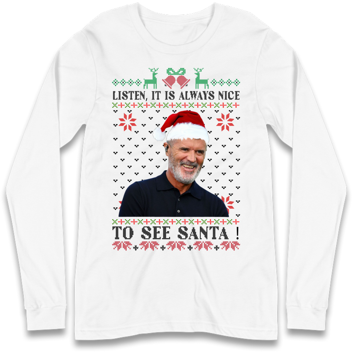 Roy Keane Christmas Long Sleeve T-Shirt