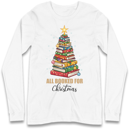 Book Tree Christmas Long Sleeve T-Shirt