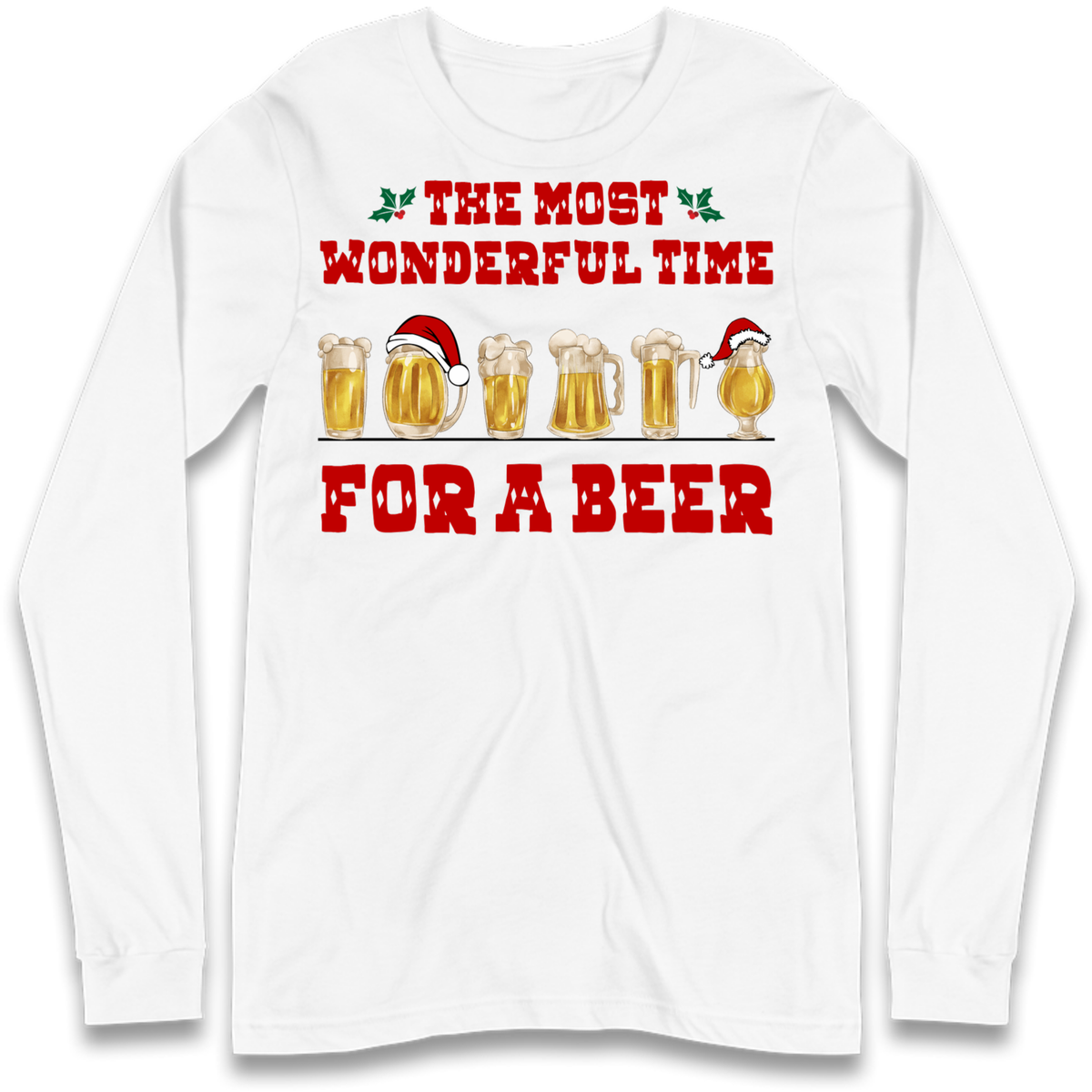 Festive Pint Graphic Long Sleeve T-Shirt