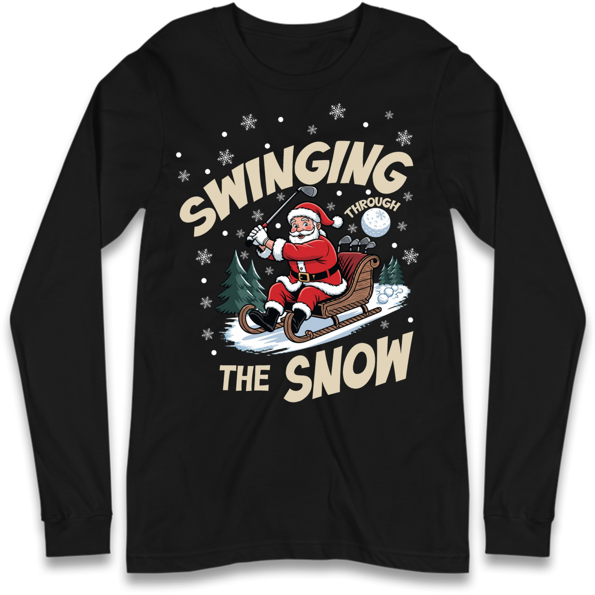Christmas Golf Long Sleeve T-Shirt
