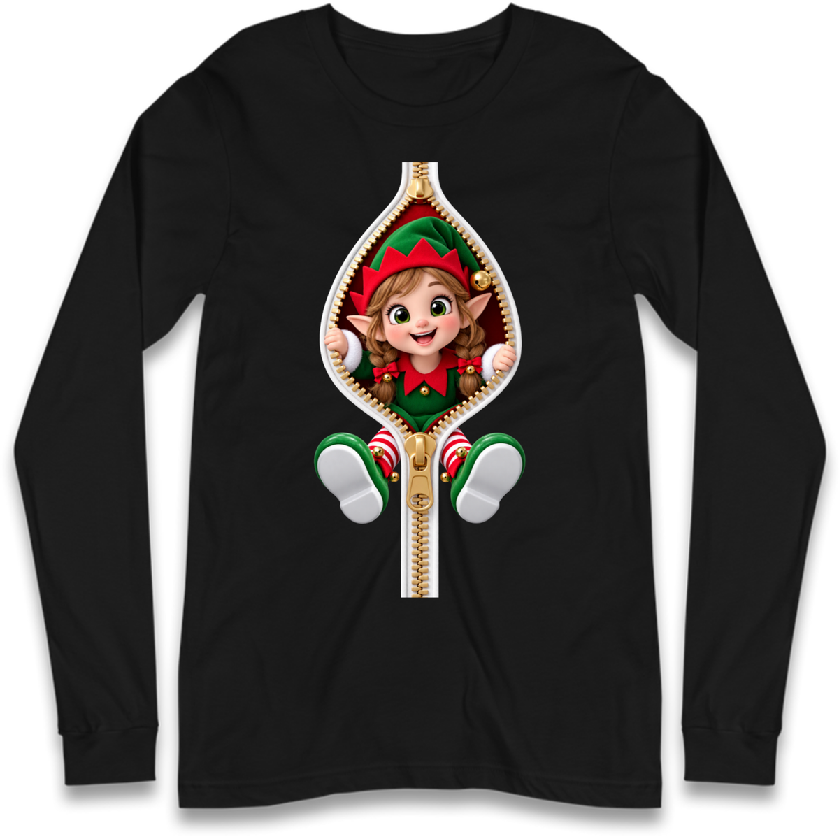 Elf Christmas Jumper Long Sleeve T-Shirt