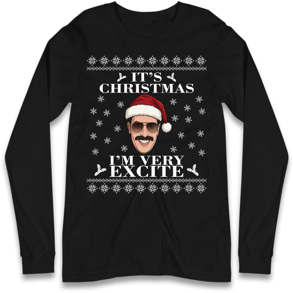I Very Excite Christmas Long Sleeve T-Shirt