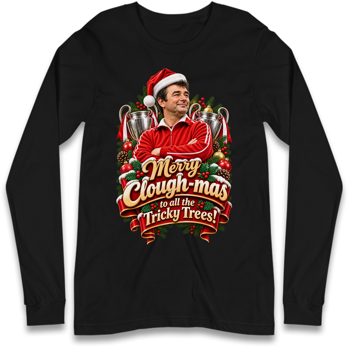 Nottm Forest Football Christmas Long Sleeve T-Shirt