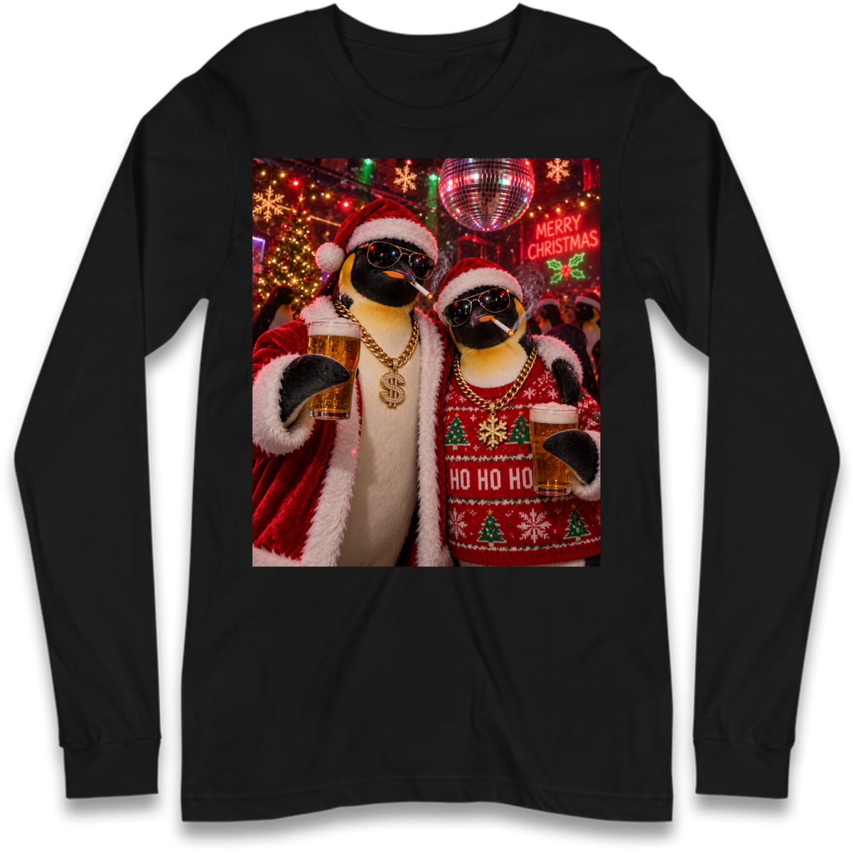 Penguin Christmas Long Sleeve T-Shirt