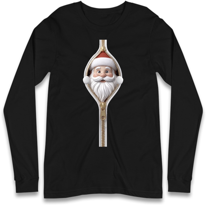 Santa Face Novelty Long Sleeve T-Shirt