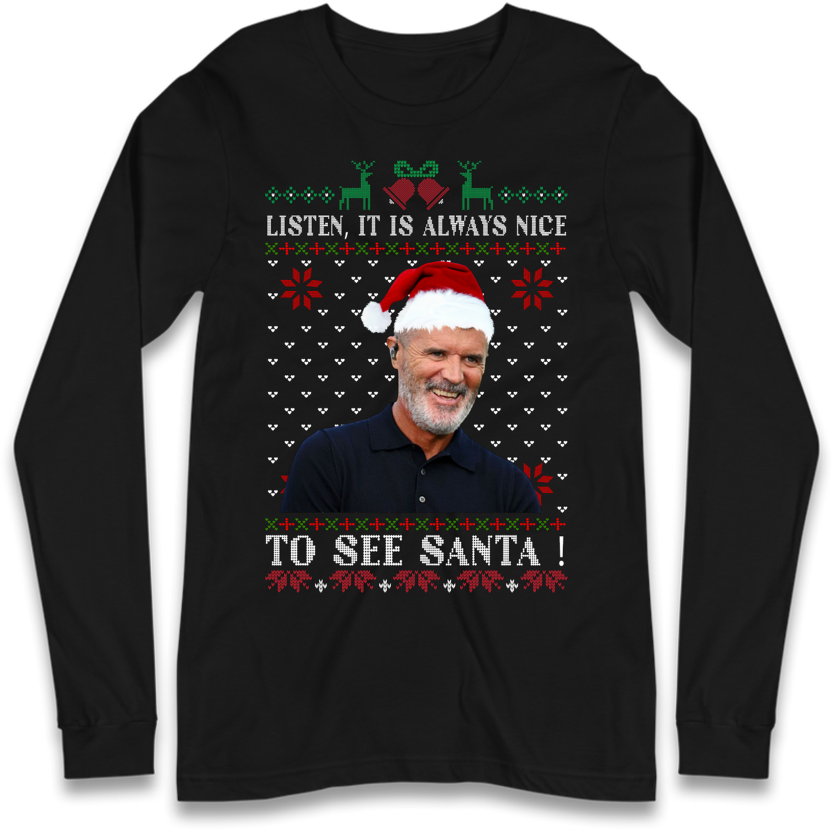 Roy Keane Christmas Long Sleeve T-Shirt