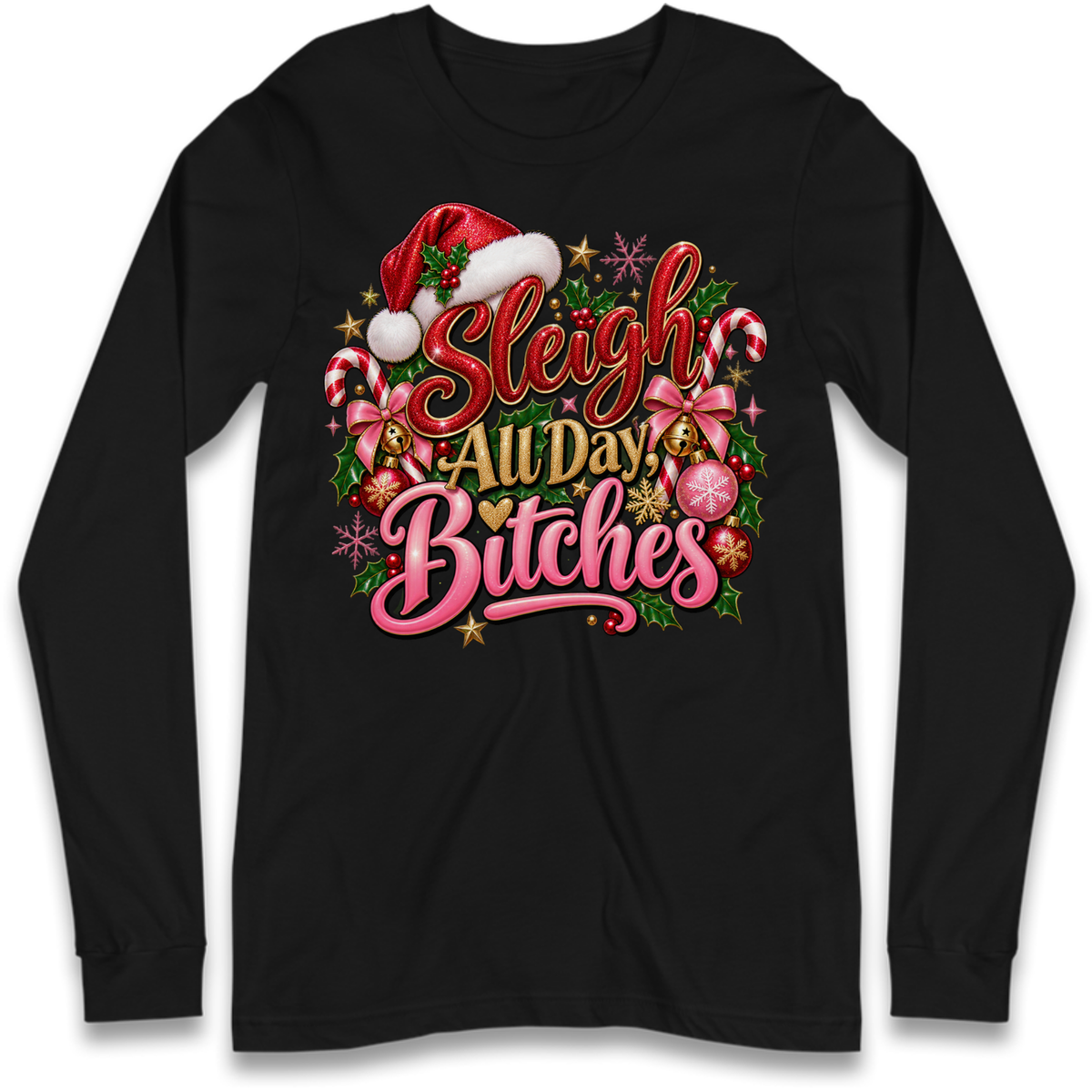 Womens Christmas Long Sleeve T-Shirt