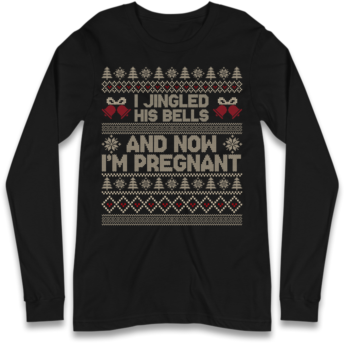 Pregnant At Christmas Long Sleeve T-Shirt