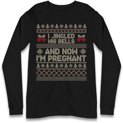Pregnant At Christmas Long Sleeve T-Shirt