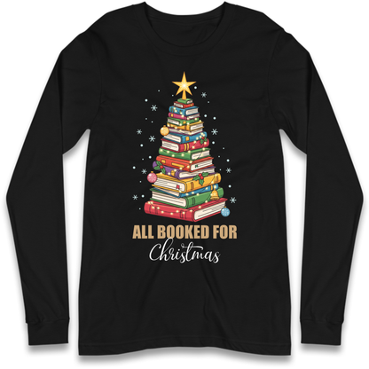 Book Tree Christmas Long Sleeve T-Shirt