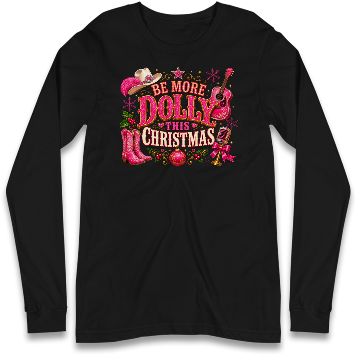 Dolly Parton Christmas Long Sleeve T-Shirt