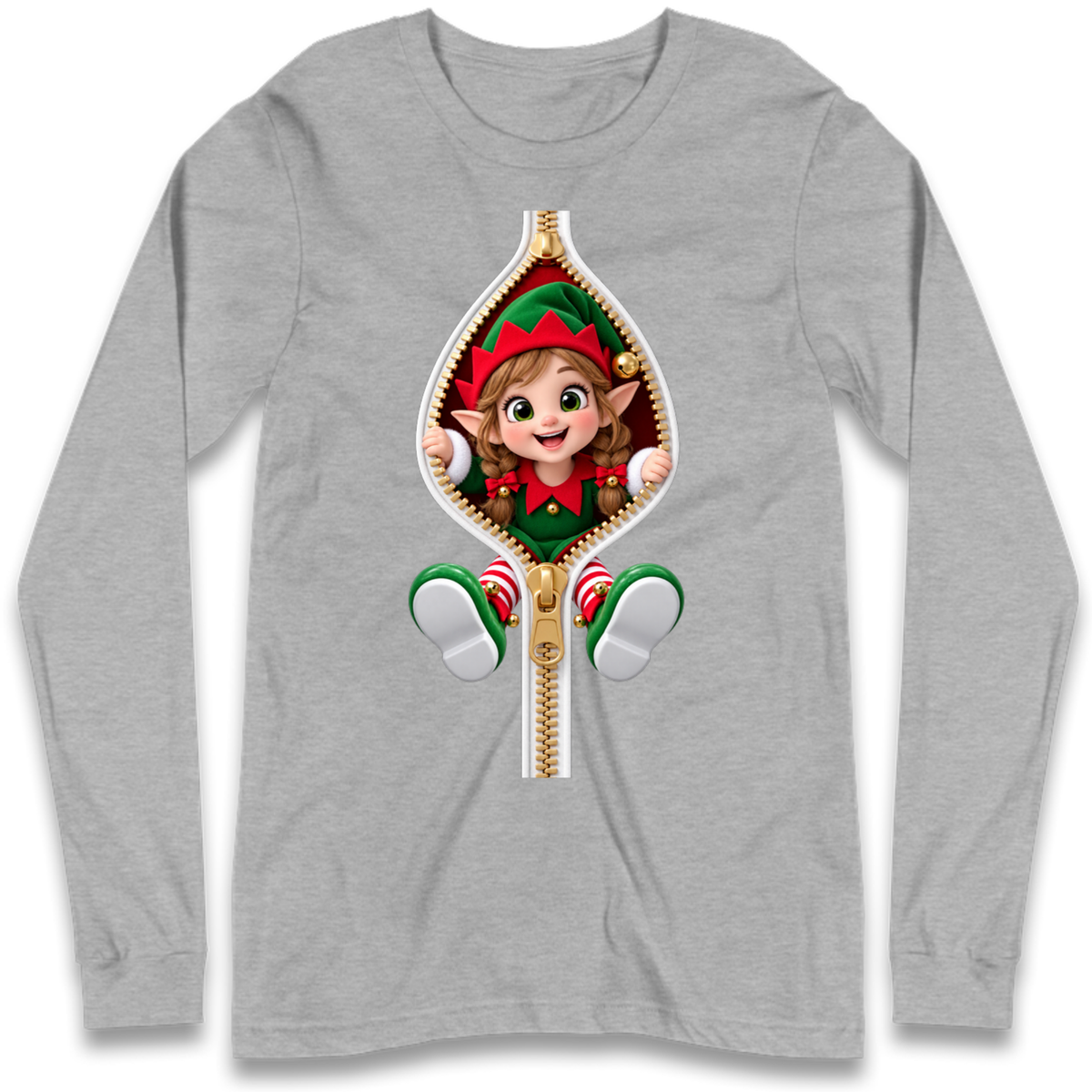 Elf Christmas Jumper Long Sleeve T-Shirt